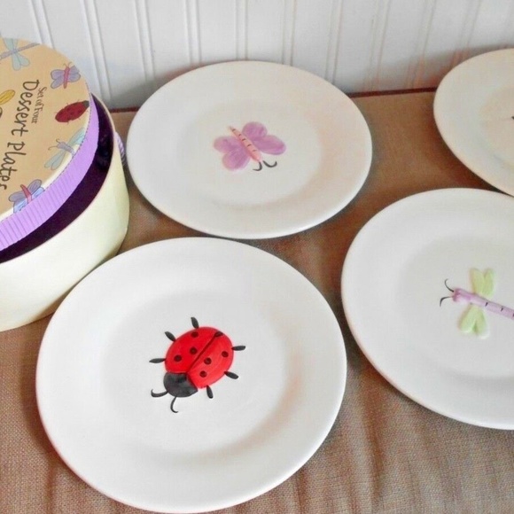 PROMOTIONAL ALLIANCE BUGS DESSERT PLATE SET OF 4 - Picture 1 of 3